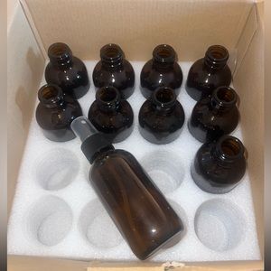 10 glass spray bottles
